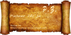 Puchner Zója névjegykártya
